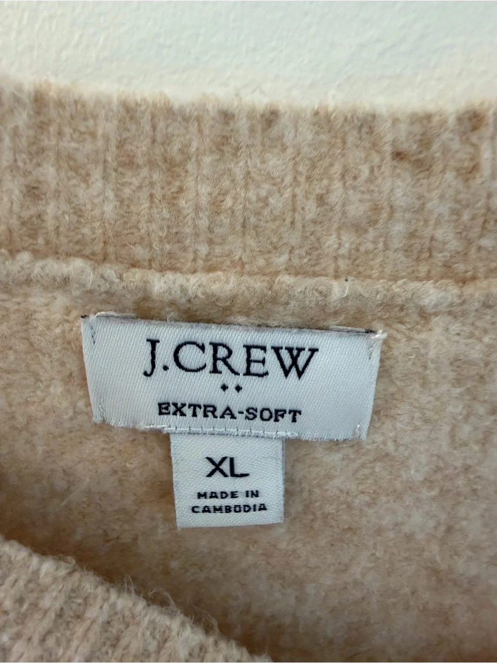 J. Crew Neutral Tan Crewneck Sweater